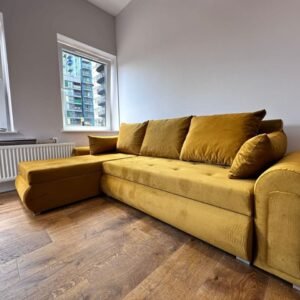 Mustard Corner Sofa Bed